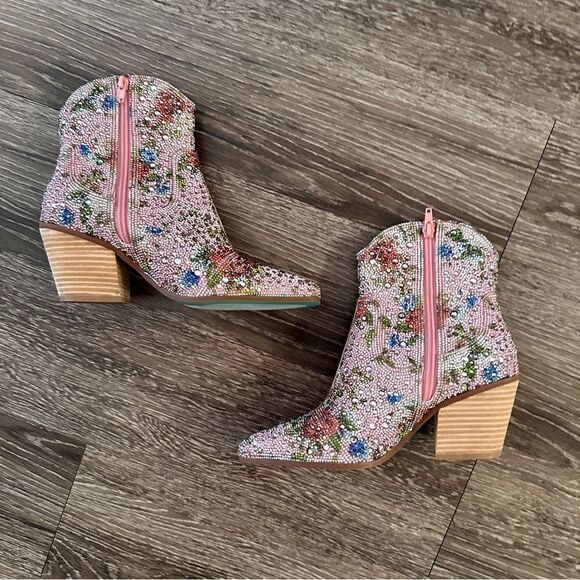 Betsey Johnson Emory Rhinestone Western Boot - Picture 2 of 12